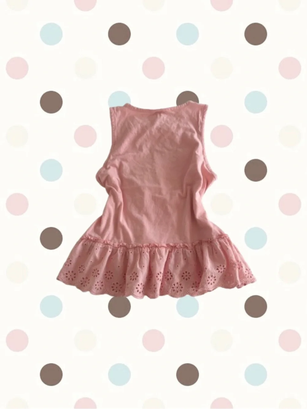 j. crew women’s eyelet ruffle coral tank top !! ⋆𐙚 ̊.